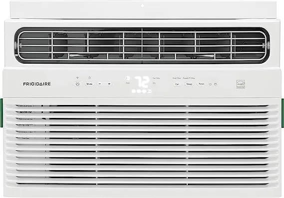 Frigidaire FFRE153WAE Window-Mounted Room Air Conditioner, 15,100 BTU with Energy Star Certified, Multi-Speed Fan, Sleep Mode, Programmable Timer, Easy-to-Clean Washable Filter, in White