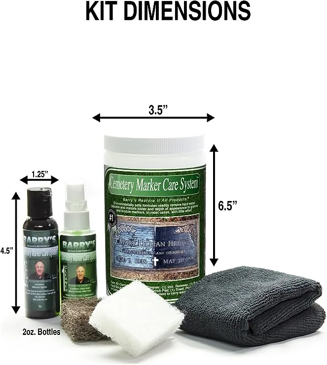 Barry&#039;s Restore It All Products - Cemetery Marker Care System | The Internet Sen