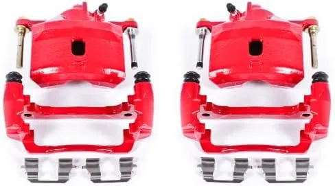 Power Stop Front S1832 Pair of High-Temp Red Powder Coated Calipers