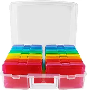 novelinks Photo Case 4" x 6", 16 Inner Photo Keeper Photo Organizer Photos Storage Containers Box for Photos (Multi-Colored)novelinks Photo Case 4" x 6", 16 Inner Photo Keeper Photo Organizer Photos Storage Containers Box for Photos (Multi-Colored)