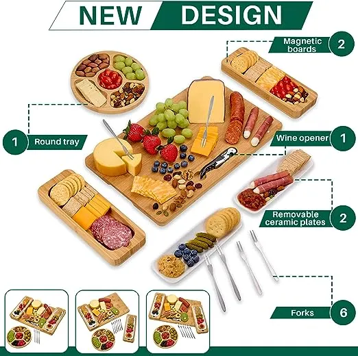 Bamboo Cheese Board and Fruit Platter