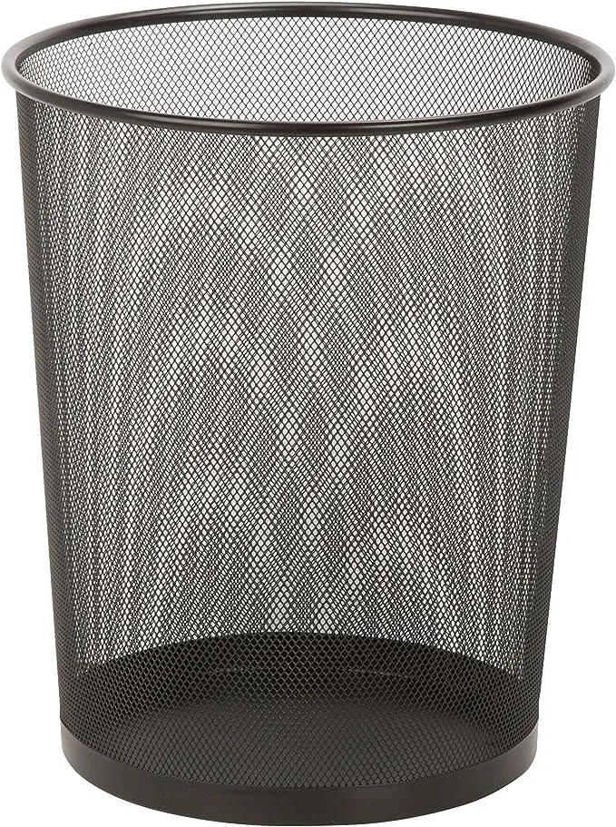 Honey-Can-Do TRS-02102 Steel Mesh Powder-Coated Waste Basket, Black, 18-Liter/4.7-Gallon Capacity, 11.75 x 14-Inches TallHoney-Can-Do TRS-02102 Steel Mesh Powder-Coated…