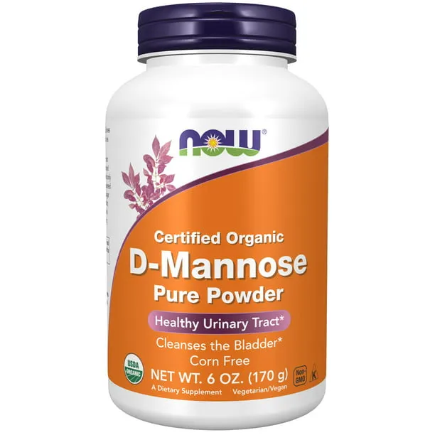 NOW Supplements, D-Mannose Powder, Non-GMO Project Verified, Healthy Urinary Tract*, 6-Ounce