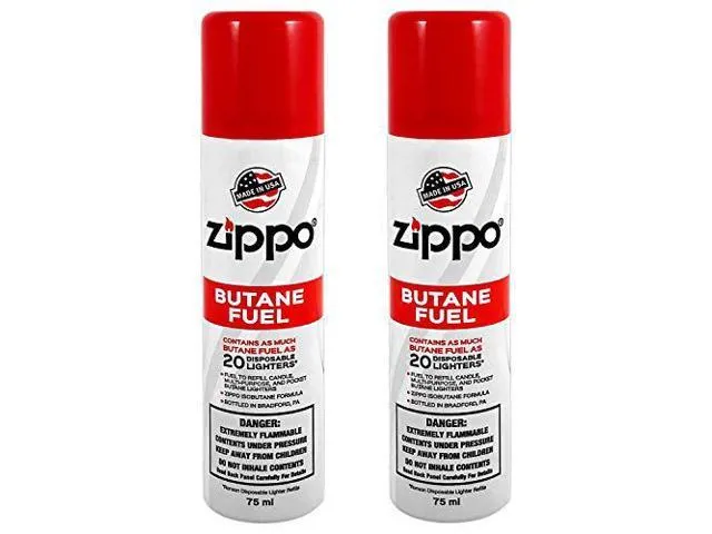 Zippo Butane Fuel 75 Milliliter / 2.5 Ounces (2 Pack)