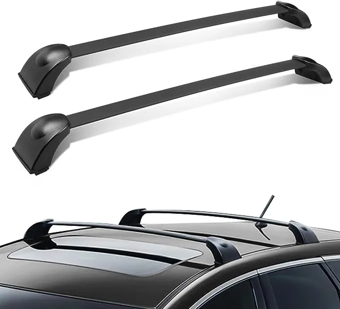 DNA Motoring PT-ZTL-8034 for 2007 to 2012 Mazda CX-7 Pair OE Style Aluminum Roof Rail Cross Bar Baggage Carrier 08 09 10 11