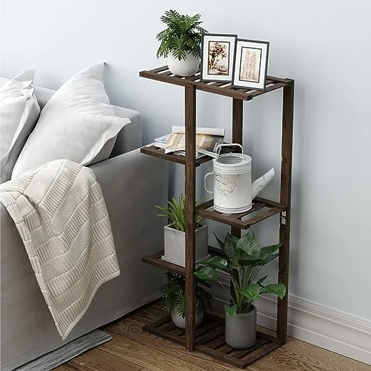 Bamboo Plant Shelf (7 Potted ) - Brown