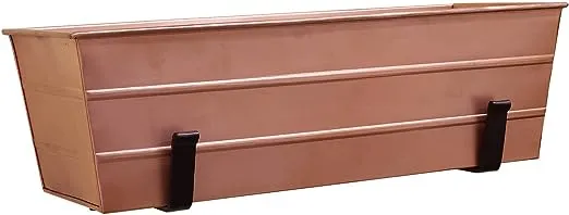 Achla Designs Medium Copper Flower Box with Wall Brackets