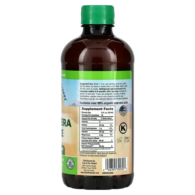 Lily of the Desert Aloe Vera Juice, Whole Leaf Filtered, 32 fl oz (946 ml)