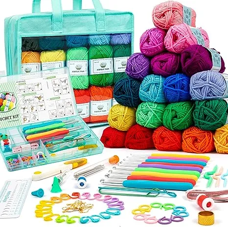 Inscraft Crochet Yarn Kit for Beginners