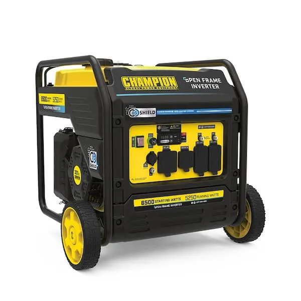 Champion 6500-Watt RV Ready Portable Open Frame Inverter Generator 201066