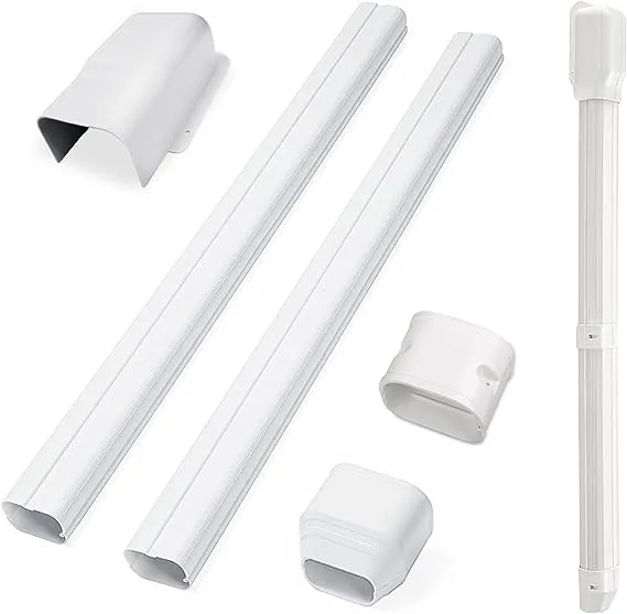 4&#039;&#039; 7.5Ft PVC Decorative Line Cover Kit for Ductless Mini Split Air Conditioners