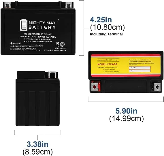 Mighty Max Battery Ytx9-BS Battery