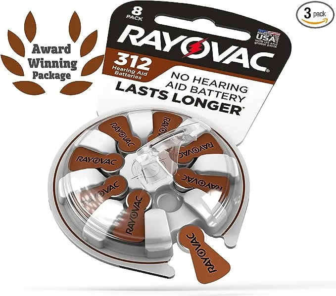 Rayovac Batteries, Hearing Aid, 24 Pack - 24 pack