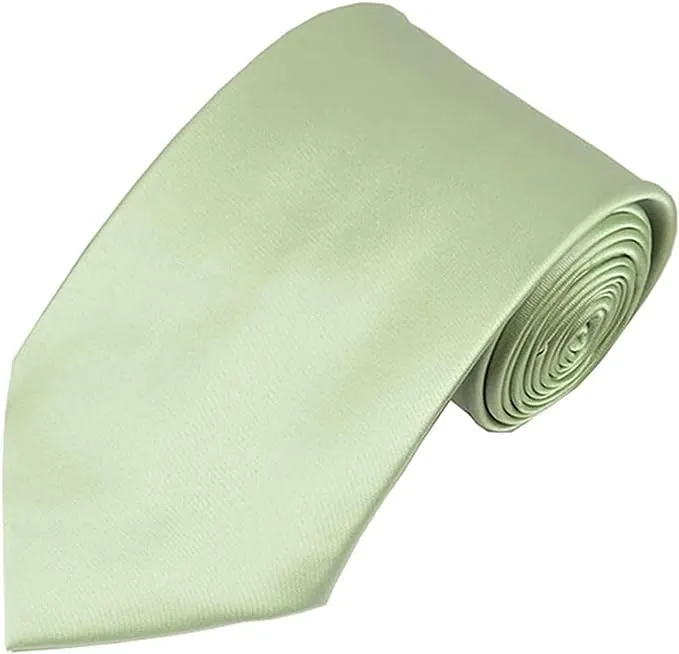 Solid Light Sage Green Traditional Men's Necktie