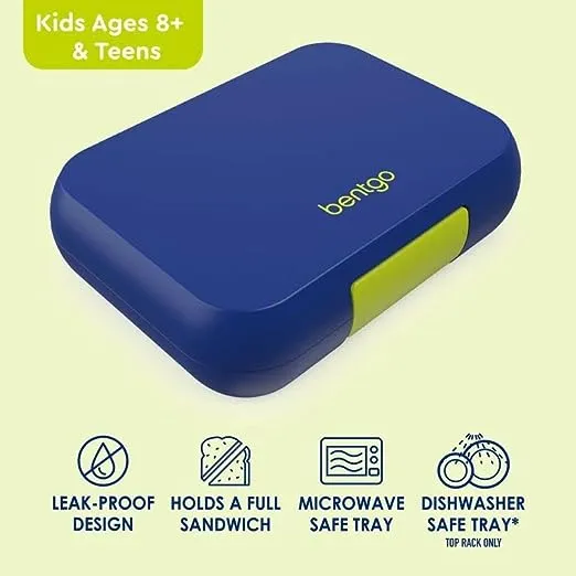 Bentgo Pop Leakproof Bento-Style Lunch Box - Navy Blue/Chartreuse NWT