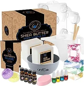 DilaBee Soap Making Kit Includes All Soap Making Supplies| DIY Soap Making Shea Butter Soap Kit. Soap Making Kit for Adults, Homemade Soap