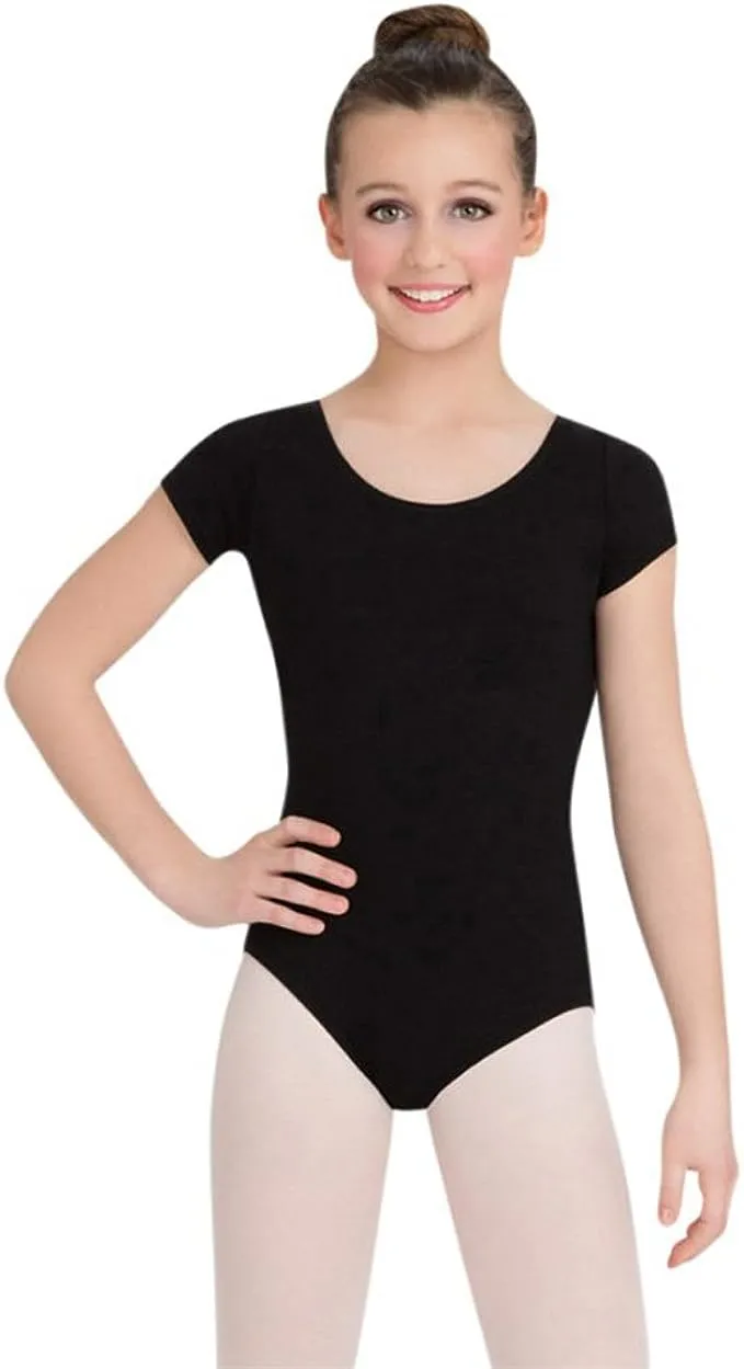 Capezio Big Girls' Classic Short Sleeve Leotard,Black,M (8-10)Capezio Big Girls' Classic Short Sleeve Leotard,Black,M (8-10)