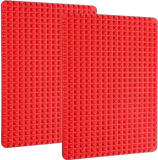 Silicone Baking Mat Cooking Pan 2 Pack Large 16“x11&#034; Non-Stick Healthy Fat Re...