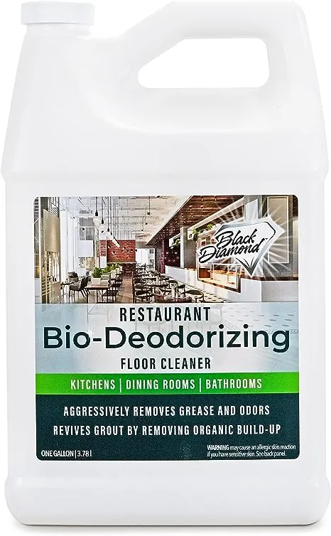 Black Diamond Stoneworks Restaurant Bio-Deodorizing Floor Cleaner Heavy Duty Commercial Concentrated Enzyme Degreaser and Odor Eliminator for Use in