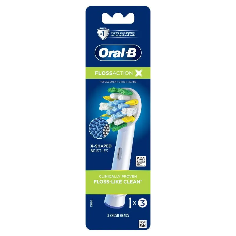 Oral-B FlossAction Electric Toothbrush Replacement Brush Heads - 3ct