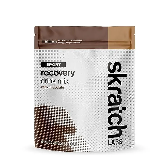 Skratch Labs Post Workout Recovery Drink Mix with Chocolate, (41.6 oz, 24 Servings) with Complete Milk Protein of Casein and Whey and Probiotics, Gluten Free, Kosher, Natural, Vegetarian