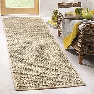 Natural Fiber Rug Runner 2'6" x 10' Beige/Natural Safavieh