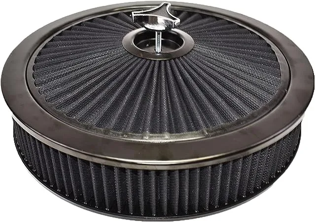 a-team performance high flow replacement air cleaner flow-thru lid washable and reusable round air filter element kit