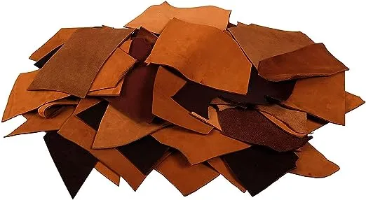 Leather Scrap Crafts 5 lbs Leather Scrap - Large Pieces of Full Grain Leather Cowhide Remnants Bag - Design & Make Crafts - Mixed Colors