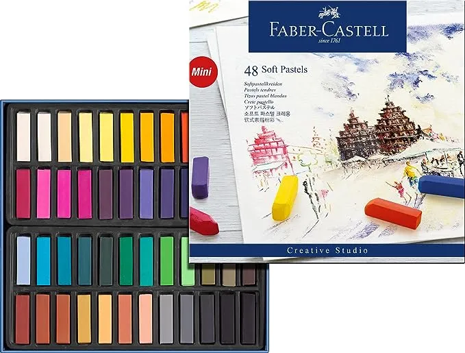 Faber-Castel FC128248 Creative Studio Soft Pastel Crayons 48 Pack Assorted