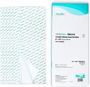 MedVance Transfer Silicone Foam Dressing, 8 inchx20 inch (5 Pack)