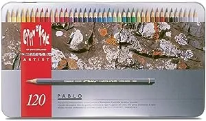 Caran d'Ache Pablo Colored Pencil Set Of 120 Metal Box (666.420)