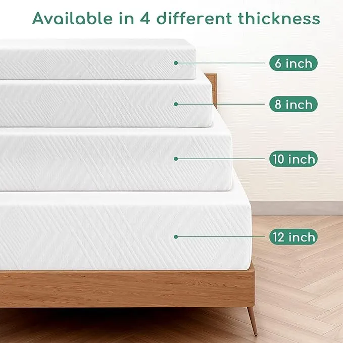 6 Inch Full Size Gel Memory Foam Mattress for Kids, Medium Feel Full Mattress with Graphene Fabric Cover, Full Bed Mattress in A Box for Bunk Beds, Trundle Beds, Made in USA, CertiPUR-US Certified