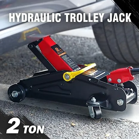 DNA Motoring Tools-00234 Low Profile Hydraulic Trolley Service/Floor Jack, 2 Ton (4000 lbs) Capacity, Lifting Range 5.1"-13"