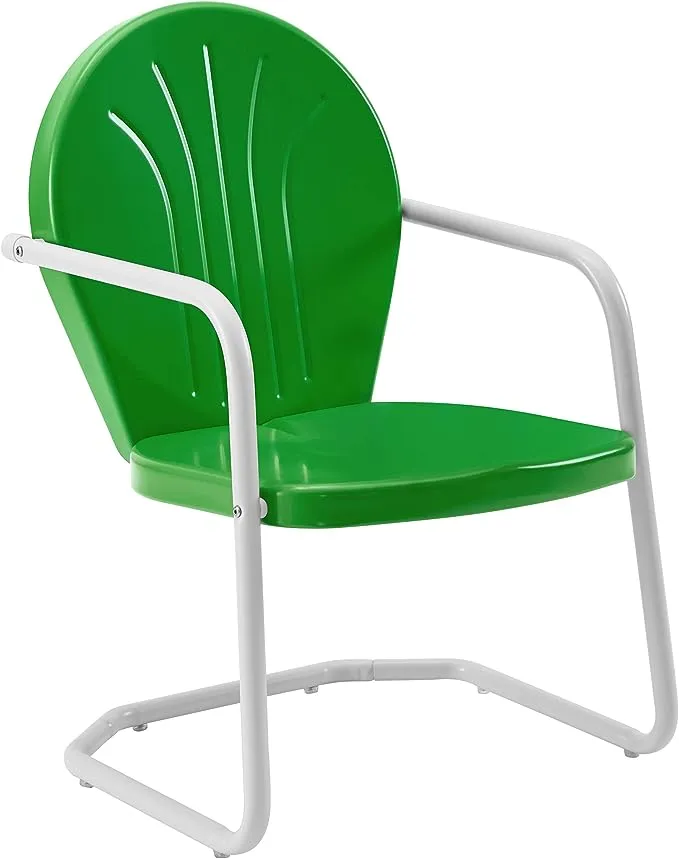 Crosley Furniture Griffith Metal Chair, Grasshopper Green