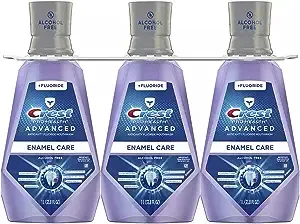 3 Pack -Crest Pro-Health Advanced with Extra Deep Clean Mouthwash, Clean Mint, 33.8 Fluid Ounce