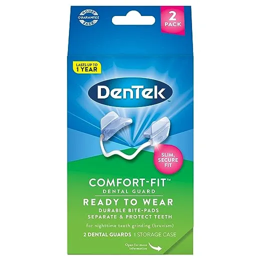 DenTek Comfort-Fit Dental Guards for Nighttime Teeth Grinding, 2 Count