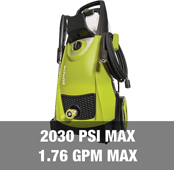 Sun Joe SPX3000 14.5-Amp Electric High Pressure Washer, Cleans Cars/Fences/Patios