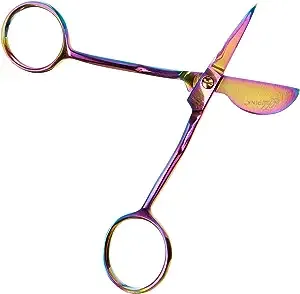 Tula Pink Hardware 4" Duckbill Applique scissors, Rainbow