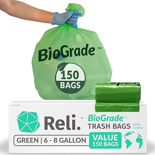  Biodegradable 16-25 Gallon Trash Bags | 500 Count 16-25 Gallon | 500 Count