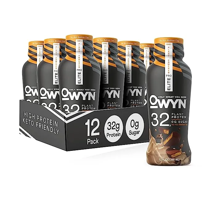 Owyn Pro Elite Protein Shake, Chocolate - 12 pack, 12 fl oz packs