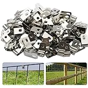 Inslat 200 Pcs Fence Wire Clamps Agricultural Fencing Mounting Clips, Stainless ...