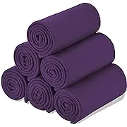 Special SG Glory Fleece Throw Blanket Set Bulk Pack of 6-50x60 Inches, Purple 