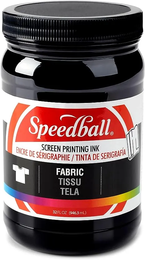 Speedball Fabric Screen Printing Ink, 32-Ounce, Black