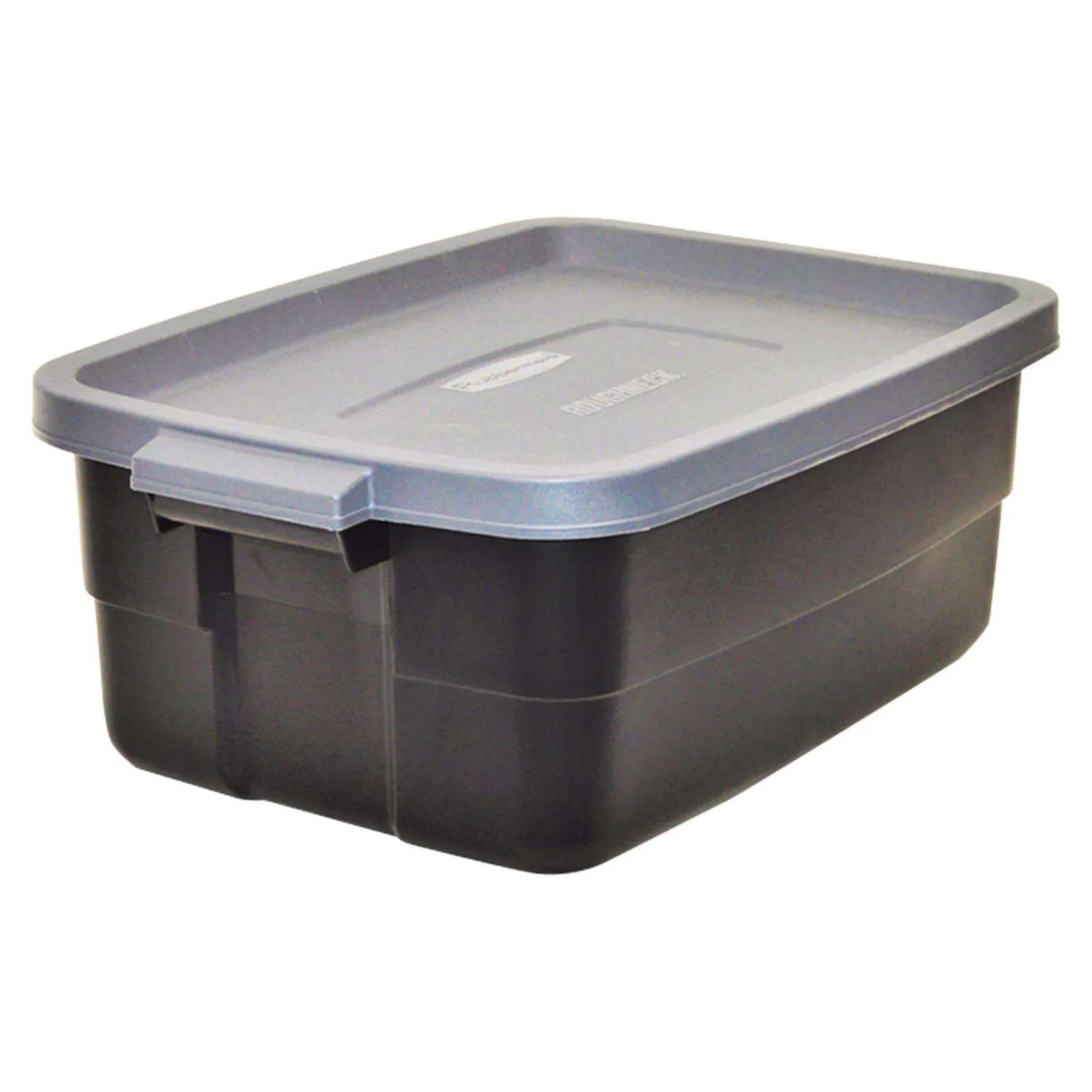 Rubbermaid Roughneck Tote 10 Gal Storage Container, Black/Gray (6 Pack)