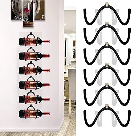 Pmsanzay Wall Mounted Wine Rack Wine Bottle Rack Holder Storage Organizer with &amp;