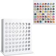 SANFURNEY 64 Holes Craft Paint Storage Organizer Vertical Paint Rack Only Stand for 17ml Vallejo, Army Painter Dropper Bottles, NOT for 2oz Craft Paints or CitadelSANFURNEY 64 Holes Craft Paint Storage Organizer Vertical Paint Rack Only Stand for 17ml Va