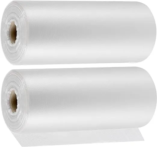 ZEONHAK 1000 Count 10 x 14 Inches Plastic Produce Bags, Clear Plastic Produce Bags Roll for Bread, Fruits, Vegetable, Kitchen, 500 Bags x 2 Rolls