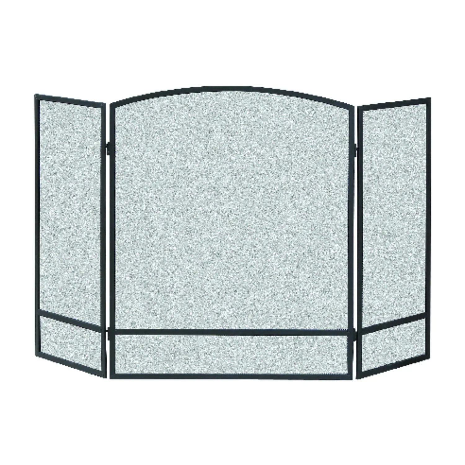 Panacea Products 15951 3-Panel Arch Screen with Double Bar for Fireplace, 29.25 Inch