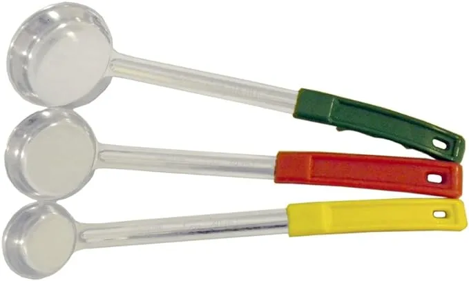 Set of 3 Portion Control Ladles 1oz 2oz 4oz Color Handles Spoodle