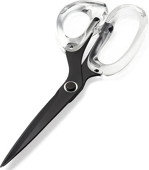 OfficeGoods Acrylic & Stainless Steel 9" Scissors - Modern Design for The Stylish Home, Office, or School - Perfect for Arts & C